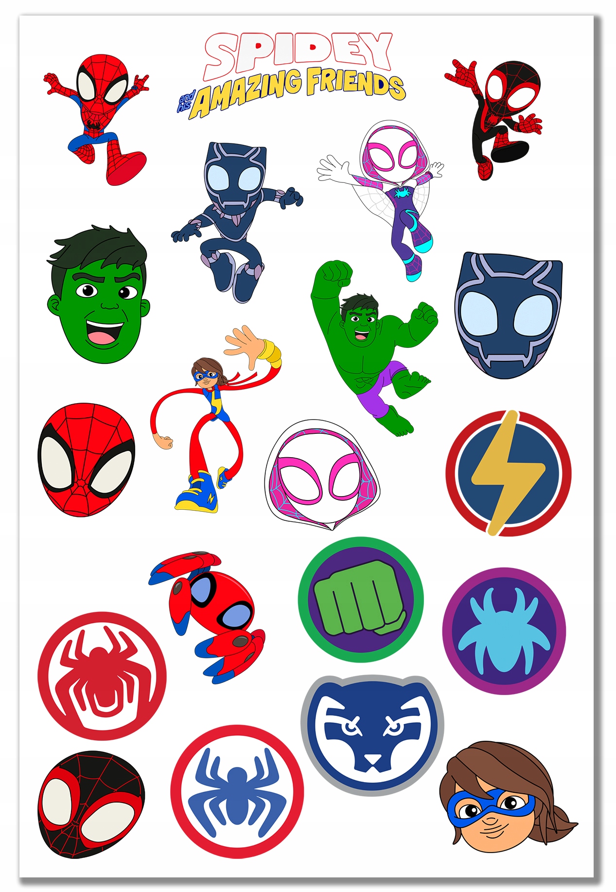 

Naklejki dla dzieci Spidey Spiderman Arkusz 10x15