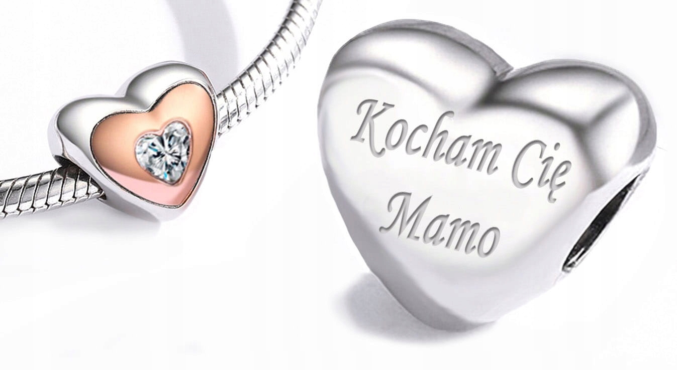 Charms XXL Originální Miluji Tě Mami Charms Gravírování Stříbro 925 Charmsy Maminka
