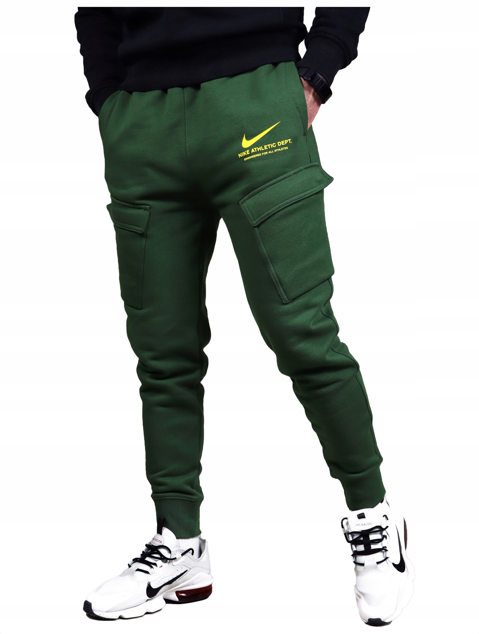 Nike Kapsáče Teplé kalhoty Bavlna teplákové Fleece jogger pánské tepláky