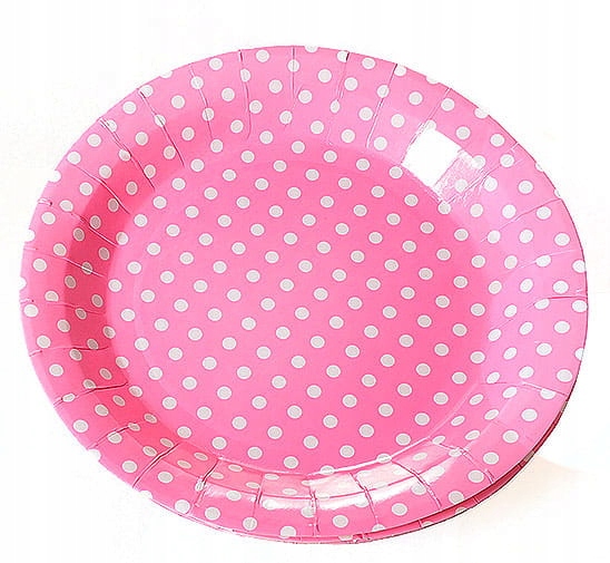 

Talerzyki Papierowe W Groszki Różowe 22CM 6SZT C1A
