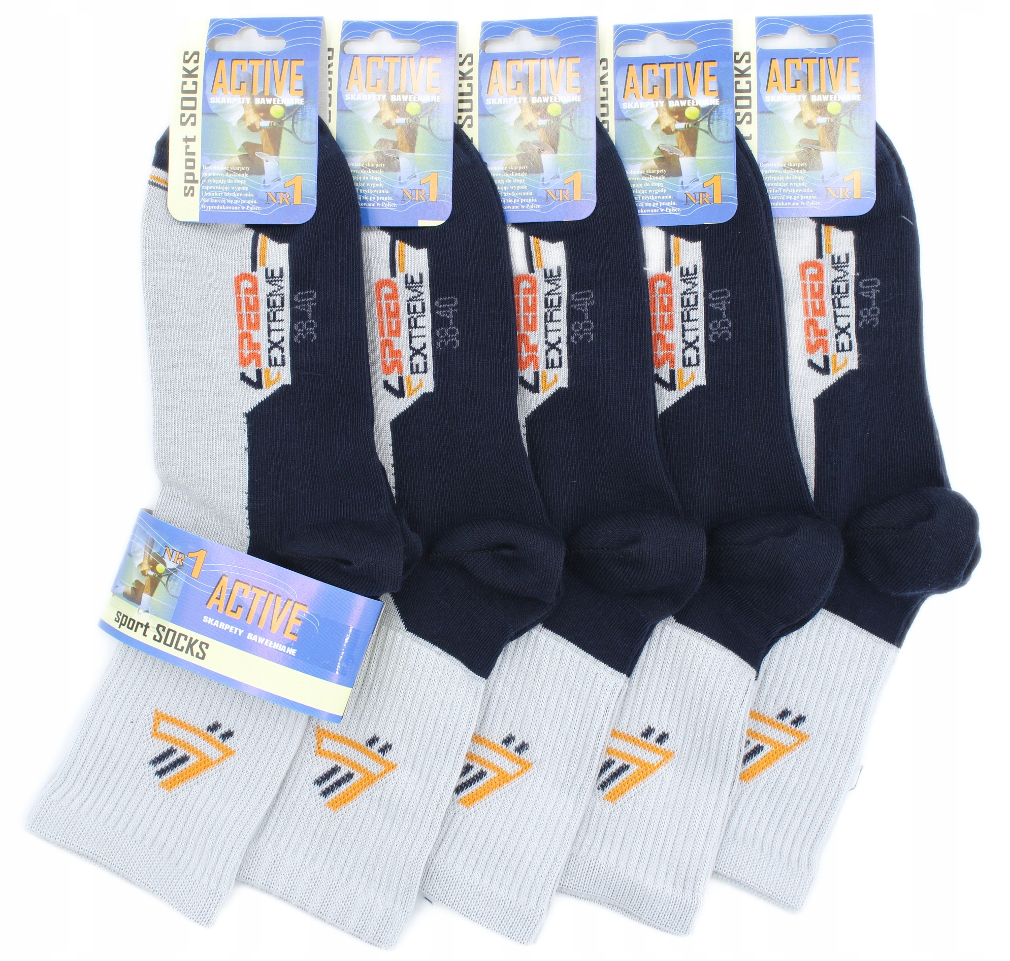 

5X Skarpety Chłopięce Młodziezowe Bawełna 38-40