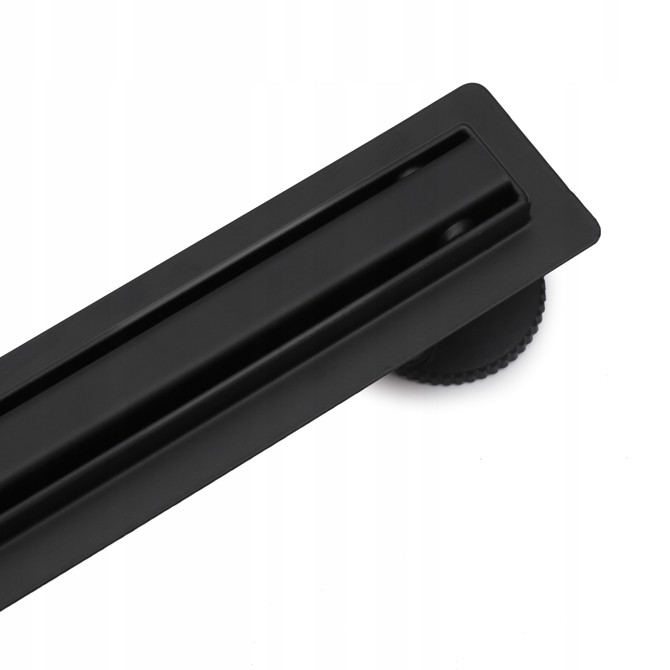 ODPŁYW LINIOWY PRINA CZARNY NISKI 60CM SYFON OBROTOWY,WYSOKA PRZEPUSTOWOŚĆ