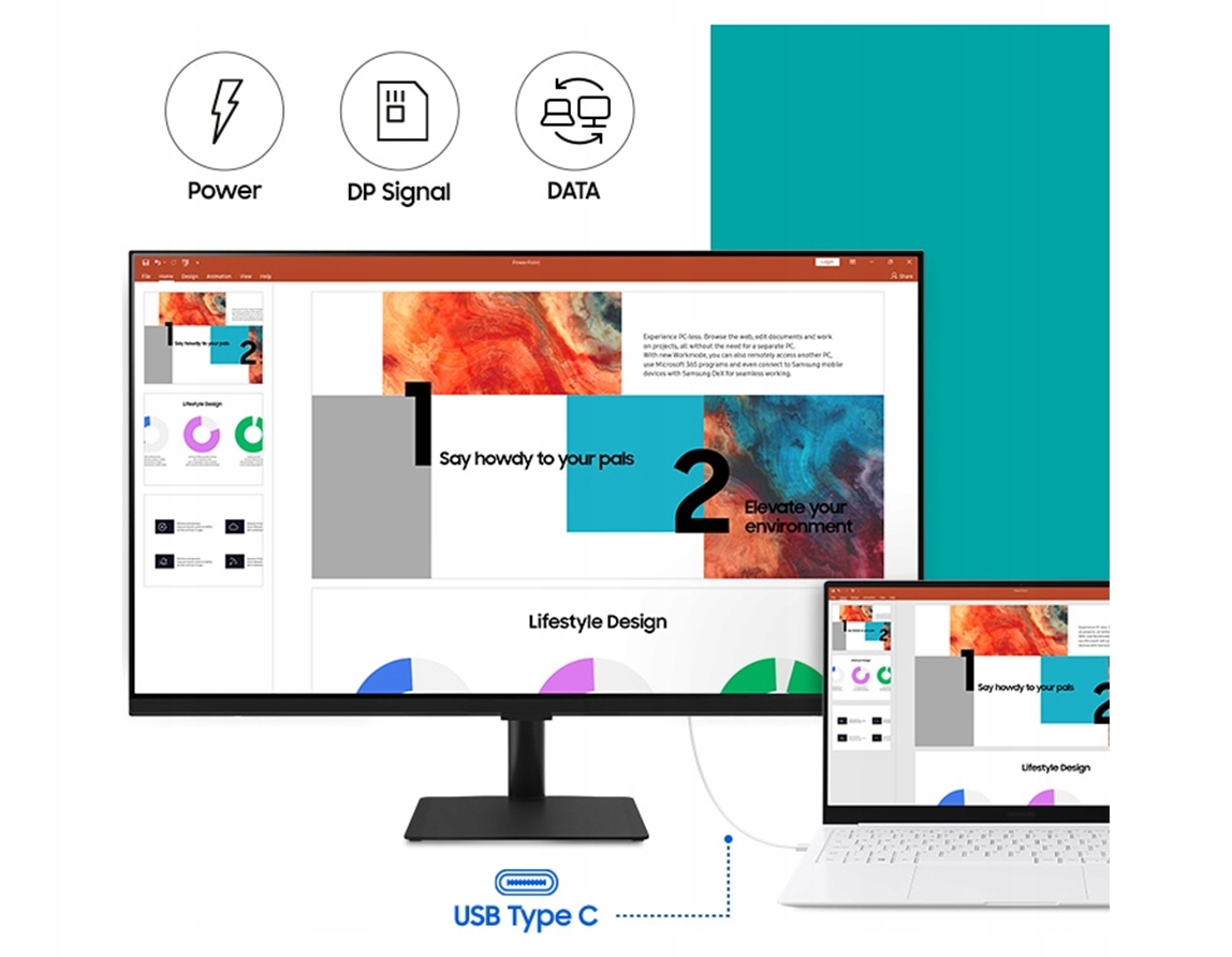 SAMSUNG LS32BM700 32" 4K HDR WiFi BT USB SMART Kolor czarny