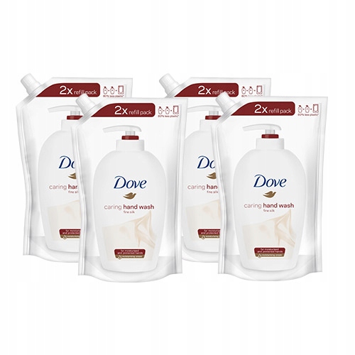 Promocja Dove Fine Silk mydło w płynie zapas 4 x 500 ml wyprzedaż przecena