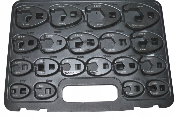 ZESTAW KLUCZY PÓŁOTWARTYCH DO PRZEWODÓW 8-32MM 19 SZTUK