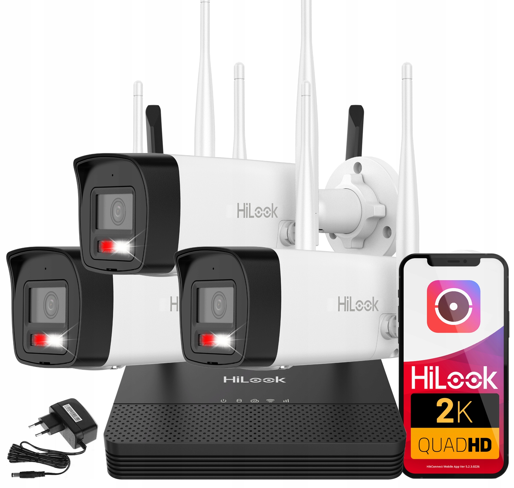 WiFi Monitorovací Set Hilook 4Mpx Kamery Dual Light Audio Náhled 24/7