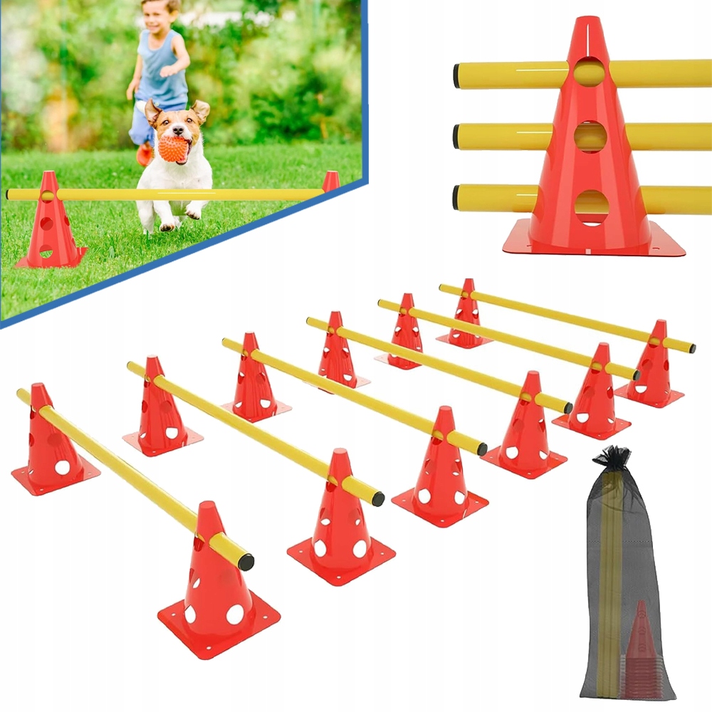 Koordinační Tréninkový Set Pachlík 32CM Tyč 1M Dárek Agility