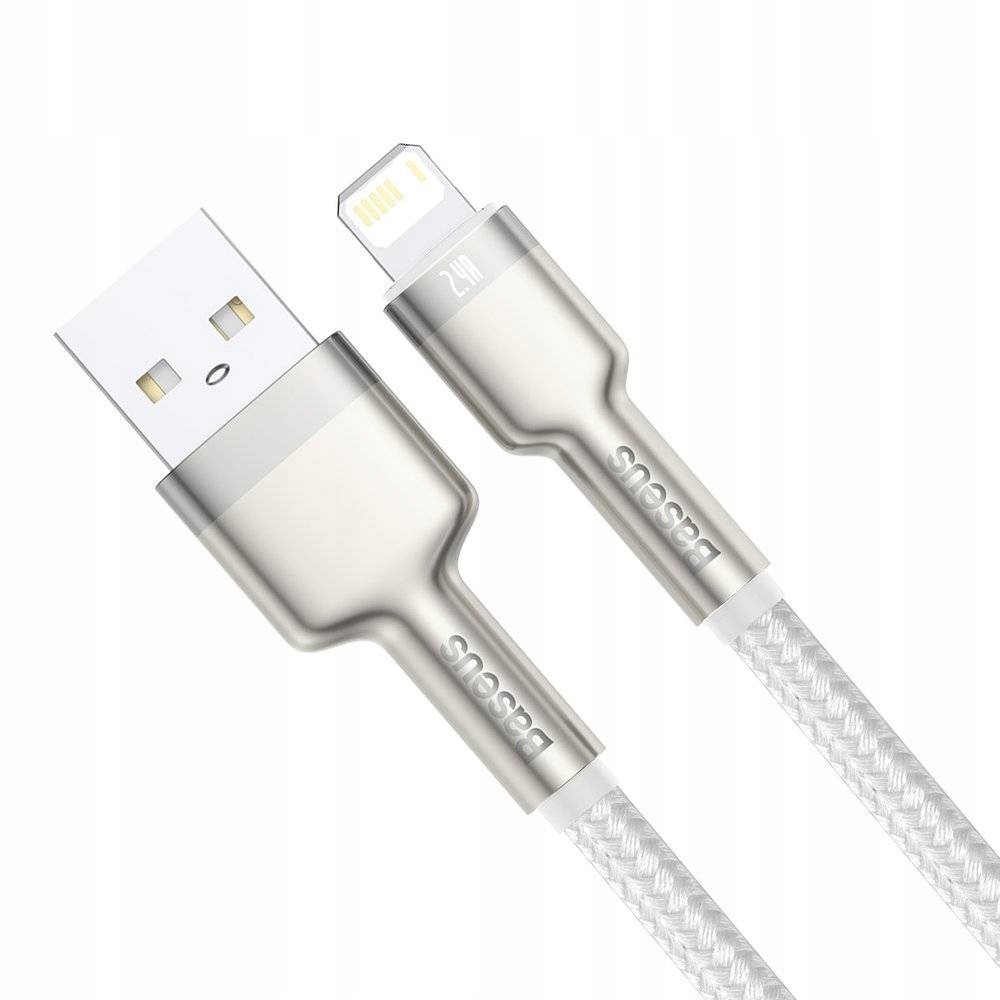 Baseus Cafule Kabel USB do iPhona 2.4A 1m White Kolor biały