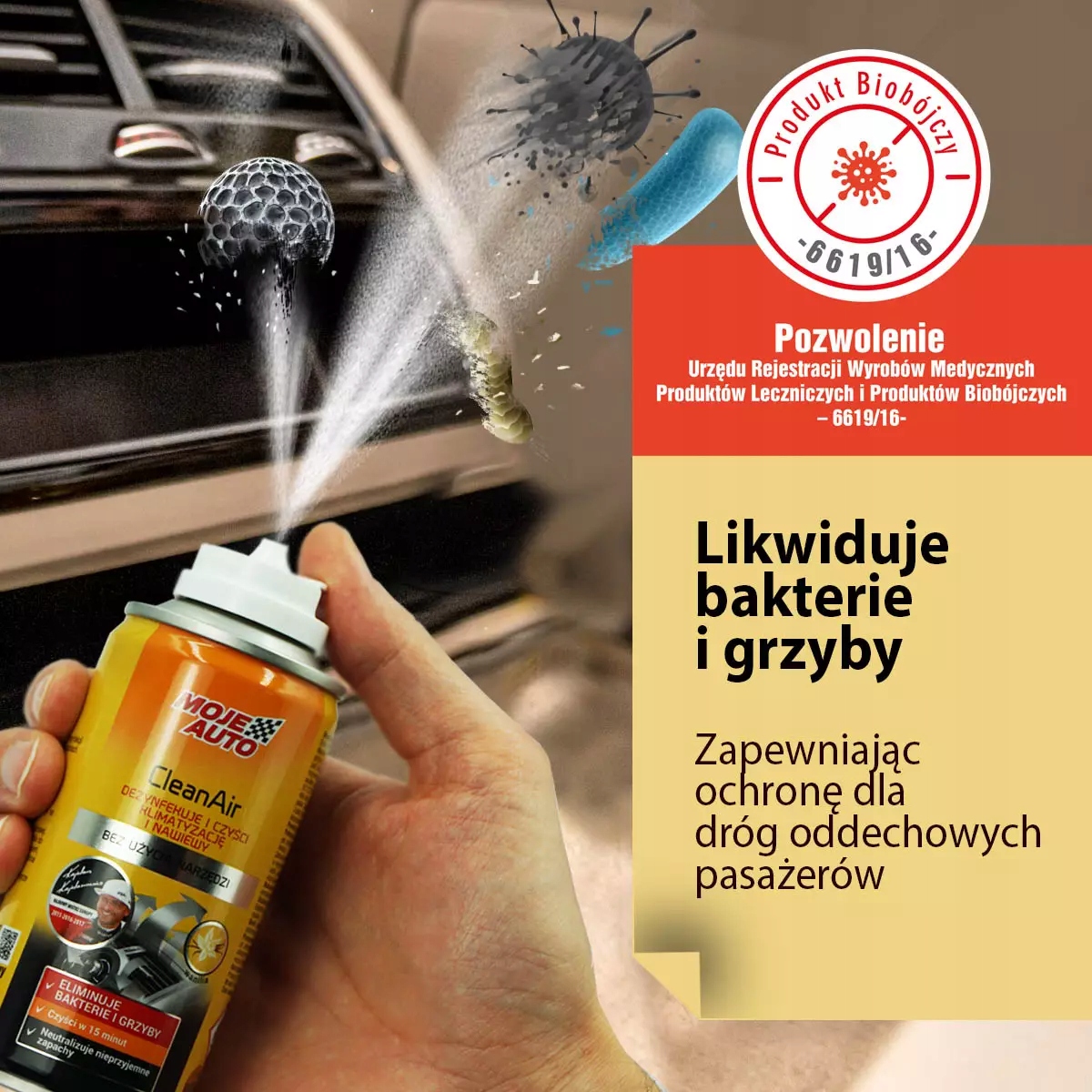 CLEANAIR ODGRZYBIACZ DO KLIMATYZACJI WANILIA 150ML Numer katalogowy producenta 19-599