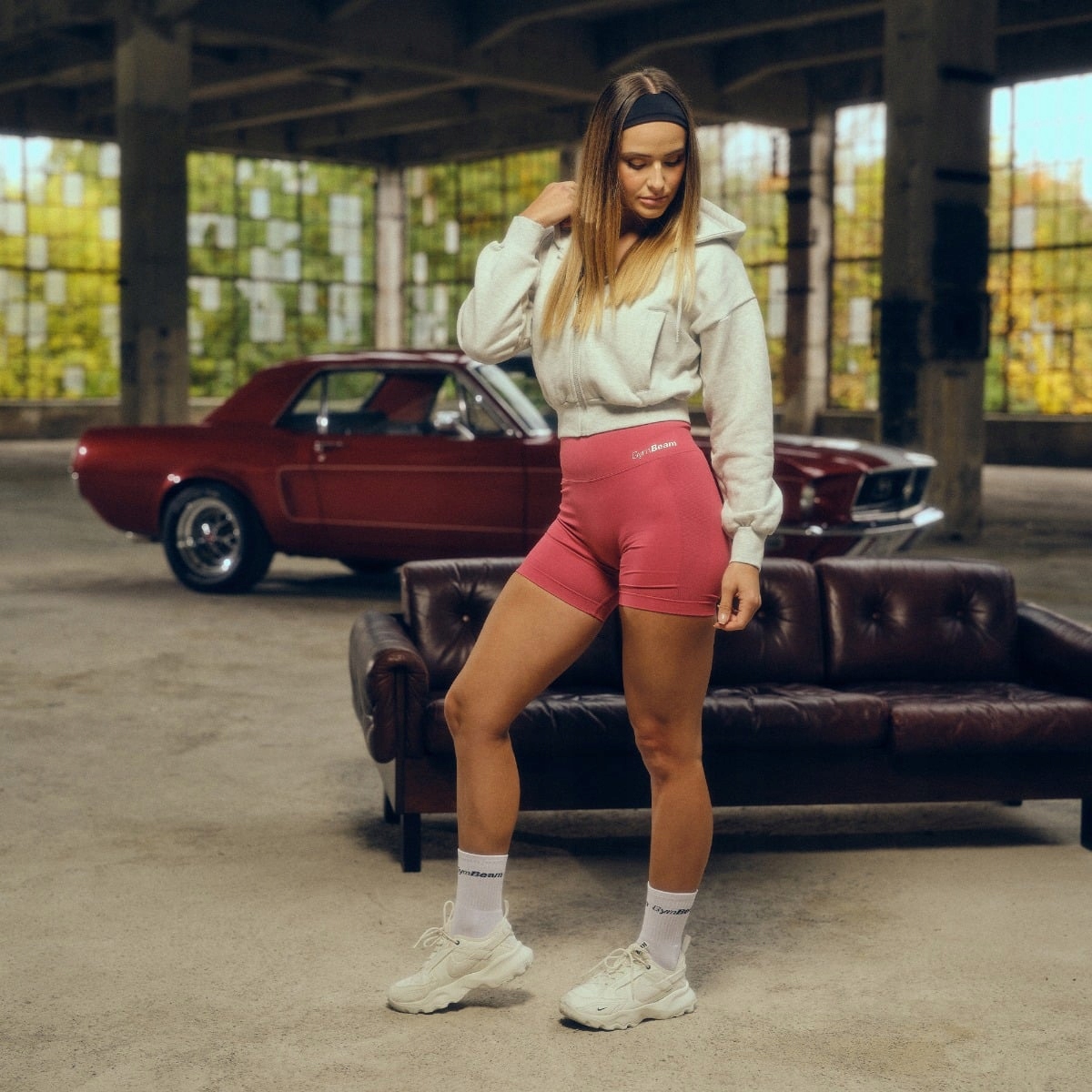 GymBeam Damskie spodenki GymBabe Bloom L