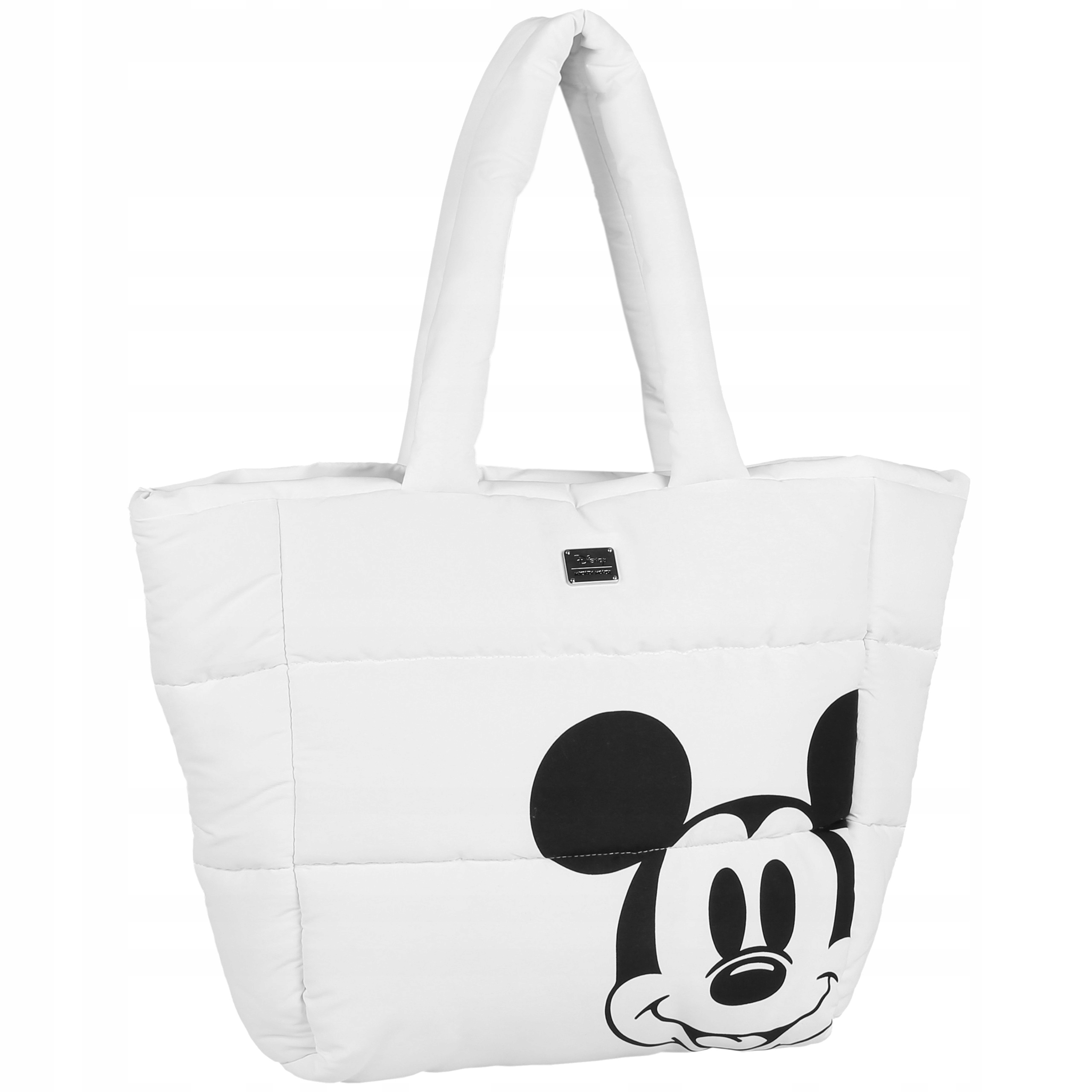 

Puchowa, duża biała torba Myszka Mickey