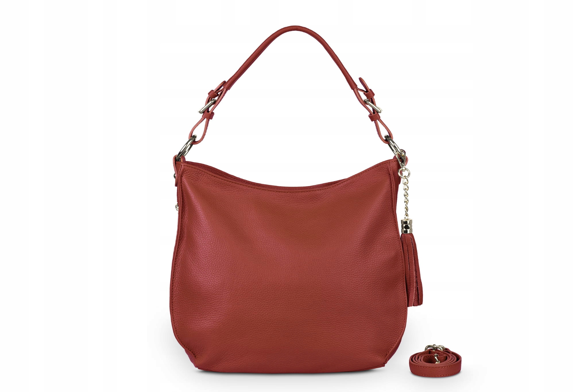 Kožená taška Vera Pelle Buba červená