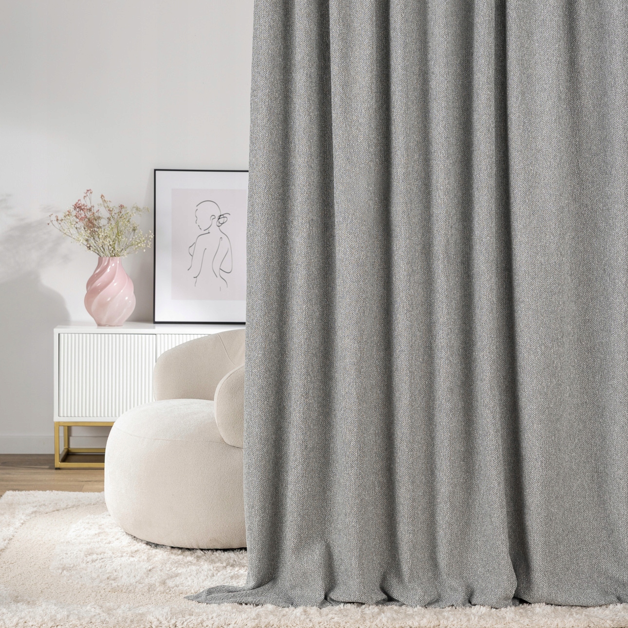 Záves na páske wave 140x260 cm čierny