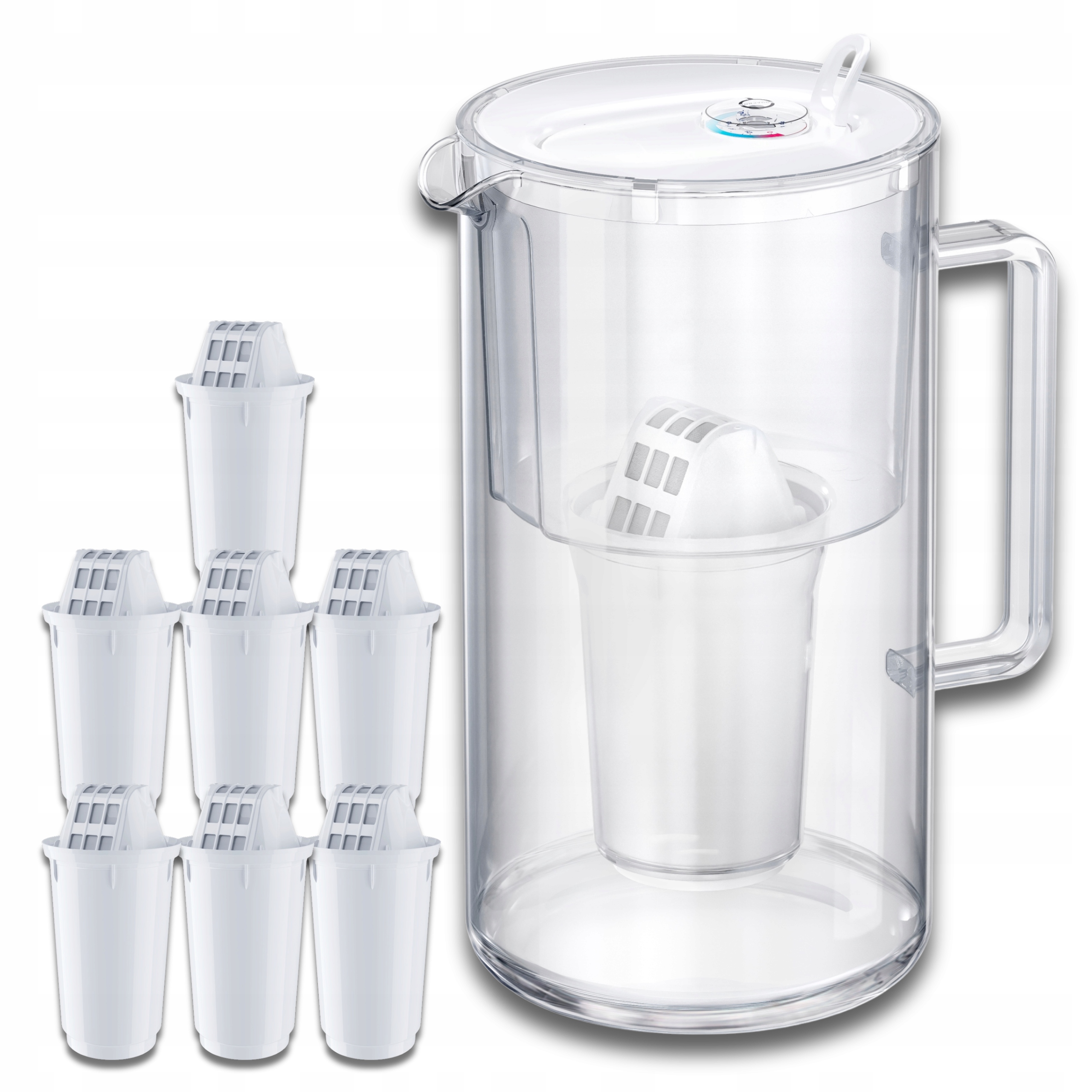 Filtrační konvice skleněná Aquaphor Nord 2,5 l 7 náplní A5 (350 l), bílá