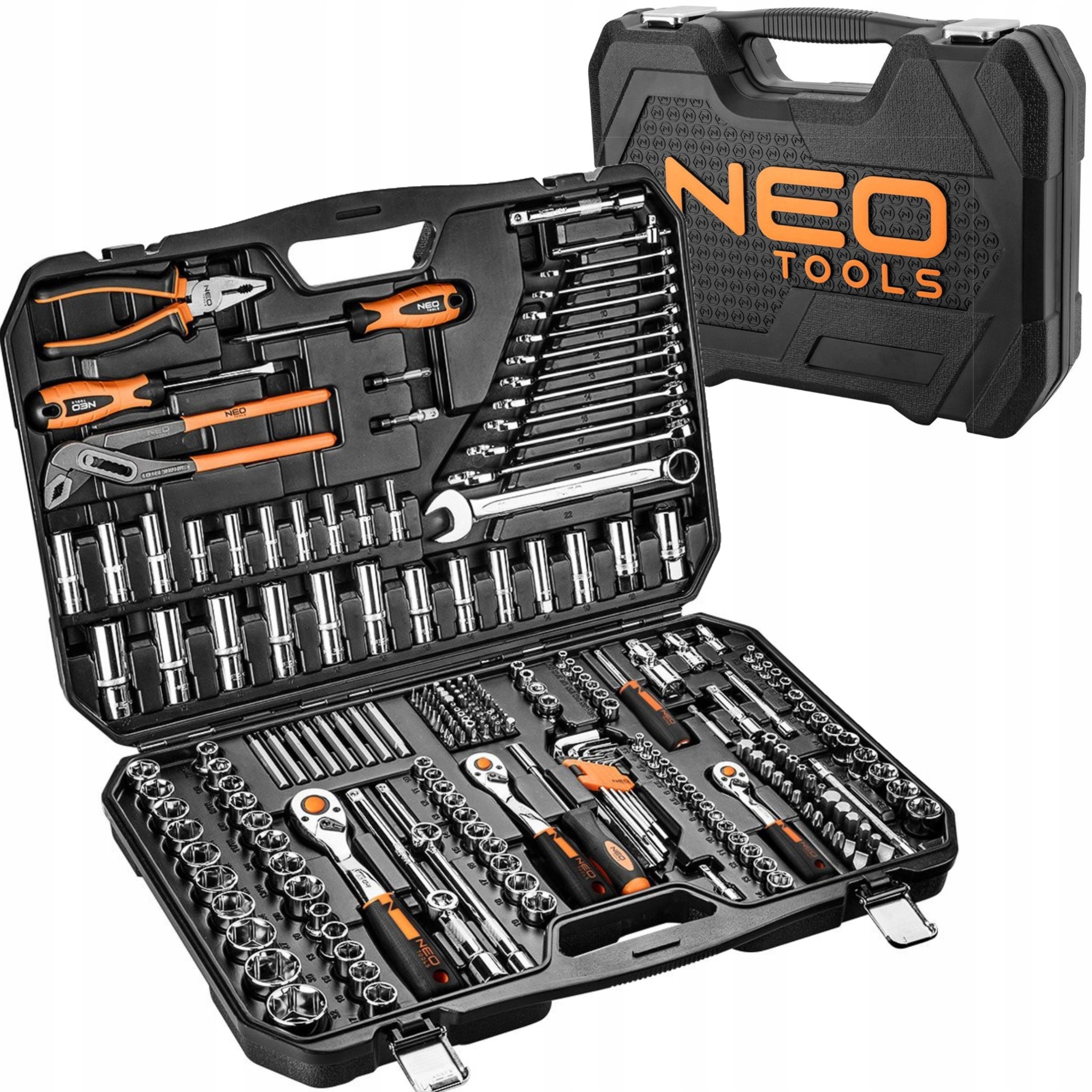 Neo Tools Nástrčné Kľúče 1/2", 3/8", 1/4" Sada 233 Ks 10-078