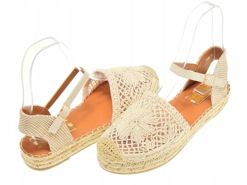 Płaskie Espadryle Ażurowe Beige r.39 Marka inna
