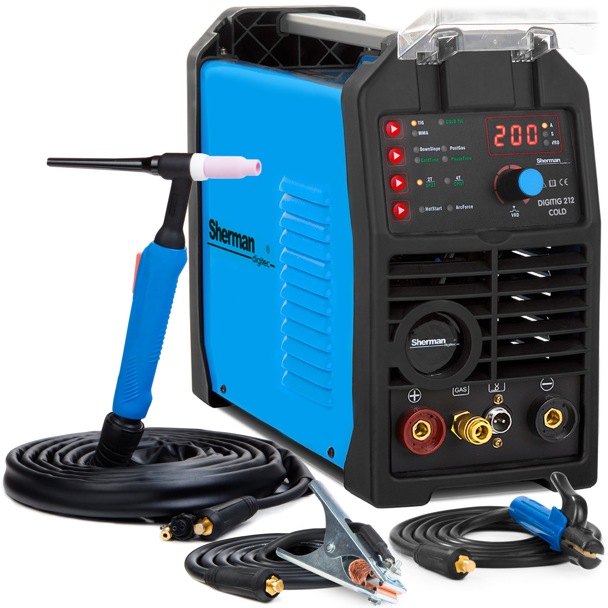 Invertorová Svářečka Sherman Digitig 212 Cold Mma Tig Hf 200A 230V
