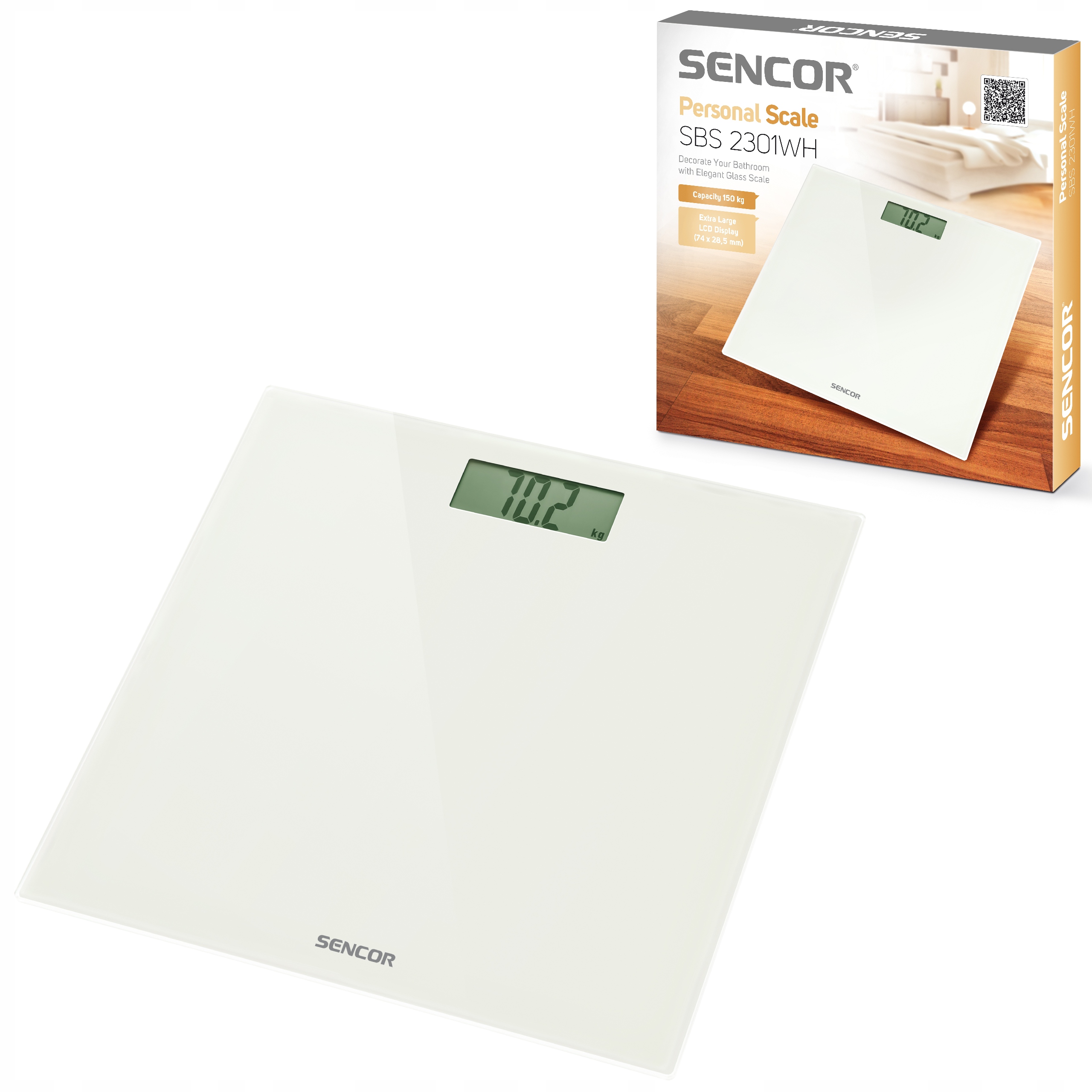 

Waga Łazienkowa Sencor Sbs 2301WH do 150 kg LCD