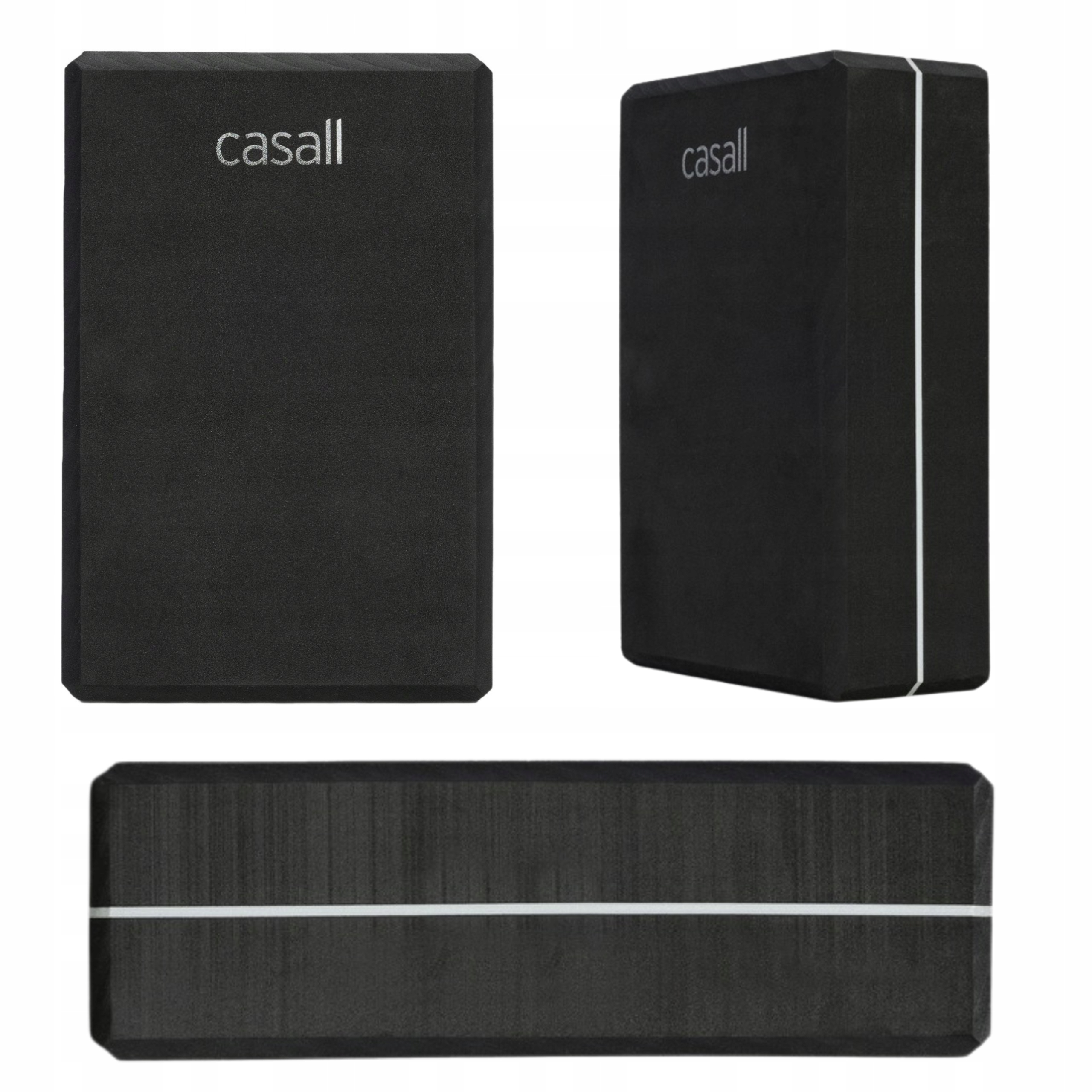 Kostka na jógu Casall Yoga Block lehká pěnová černá Eva pohodlná a stabilní