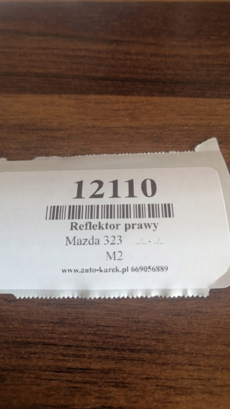 MAZDA 323 light REFLEKTOR right front