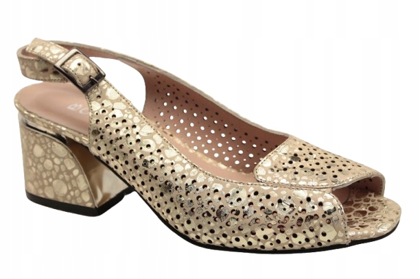 Sandály Boccato 096-256-4-M5-4Y 38 Zlaté Italské Elegantní Výstupní