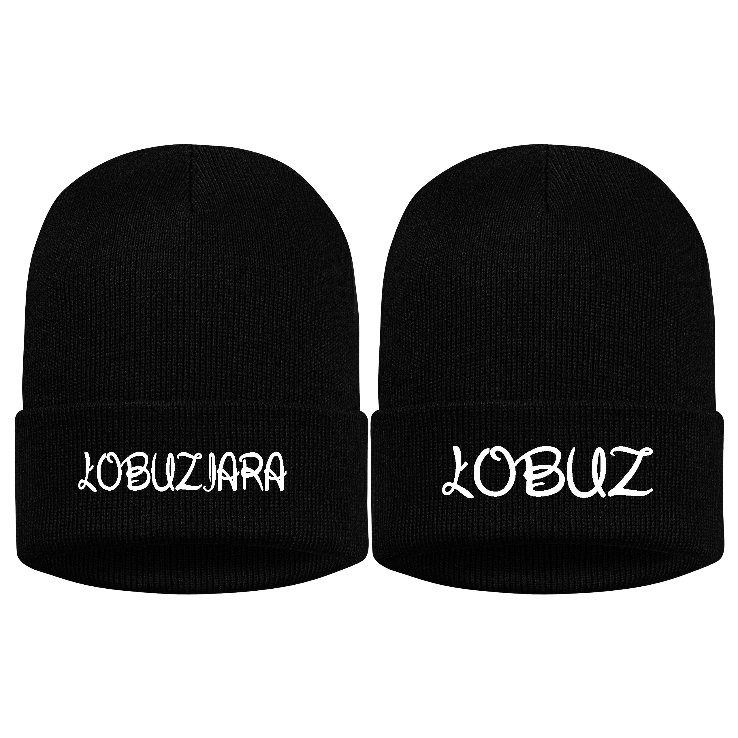 

Czapka zimowa dla par łobuz łobuziara