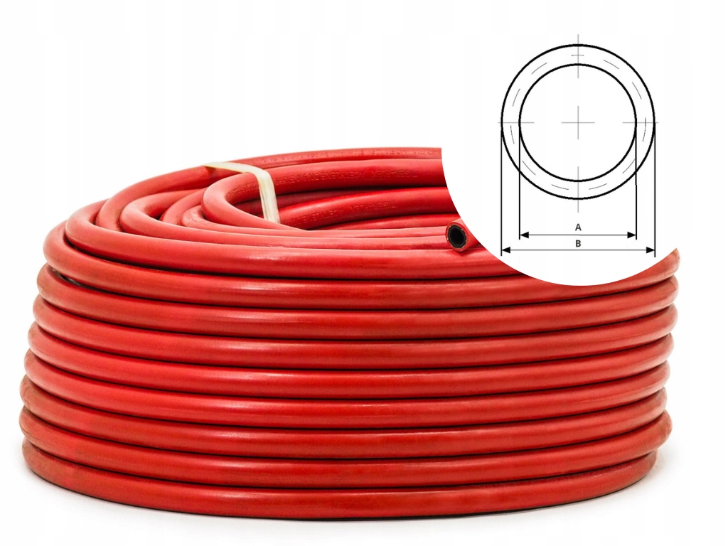 WĄŻ SPAWALNICZY DO ACETYLENU ACETYLEN GUMOWY 9mm Kod producenta WĄŻ SPAWALNICZY ACETYLEN 9mm / 1m