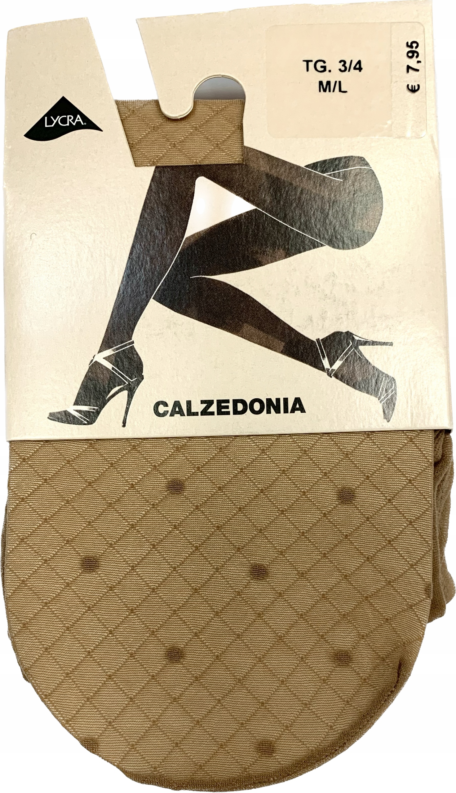 

Calzedonia Rajstopy kabaretki groszki cieliste 3/4