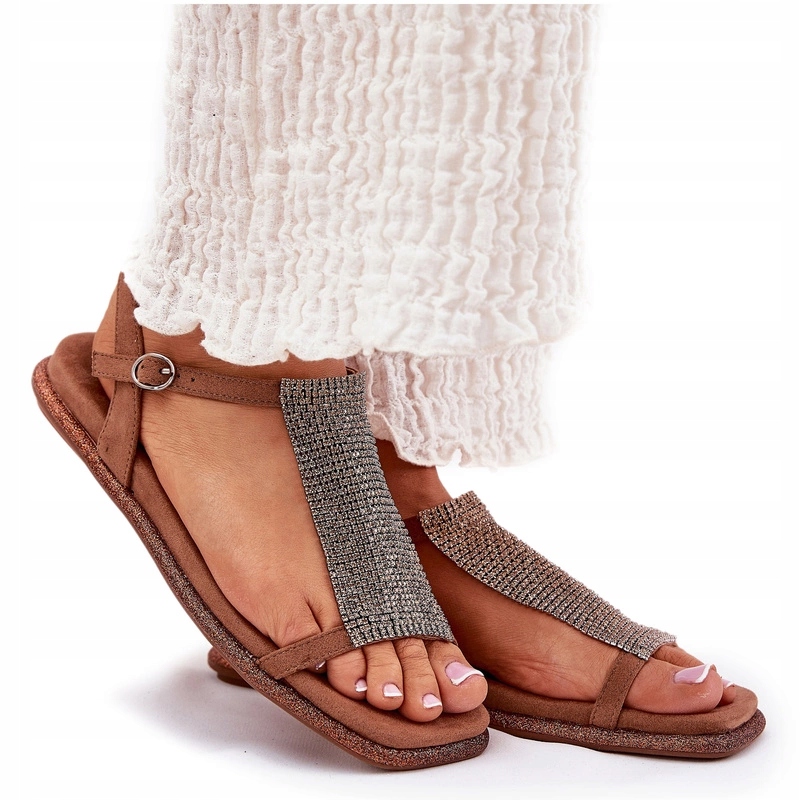 Dámské Ploché Elegantní Křišťály Artikier 56C1365 Brazové 38