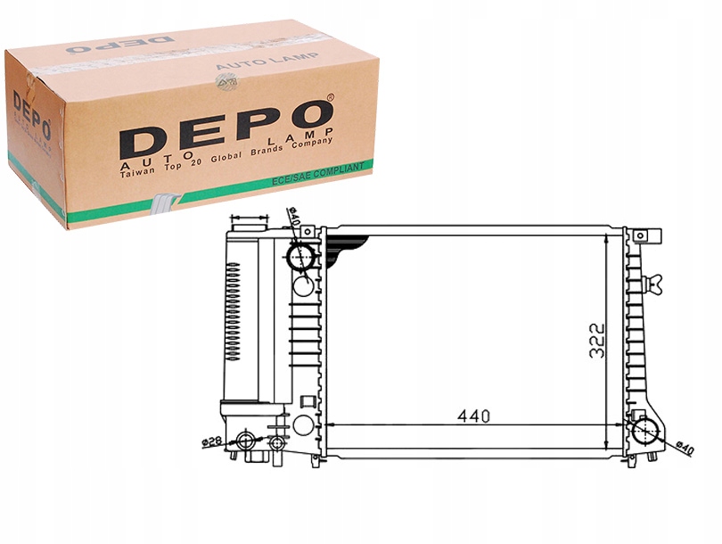 РАДІАТОР ДВИГУНА DEPO 17111719304 17111712996 171