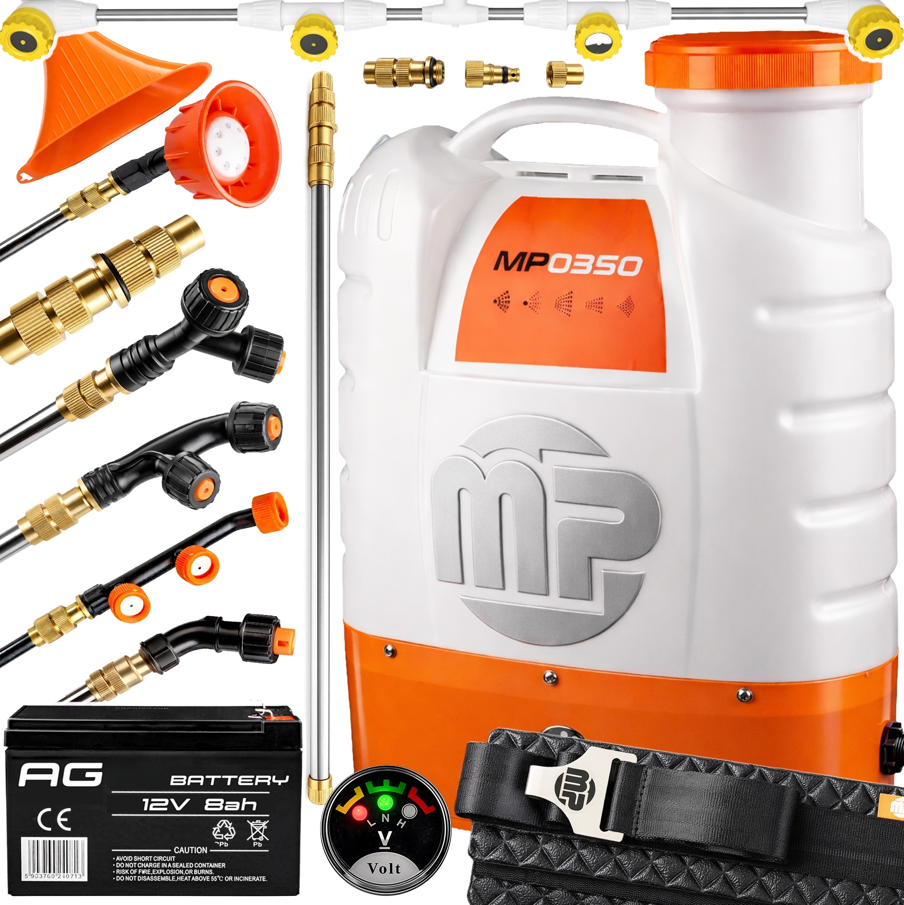 Elektrický akumulátorový batohový záhradný postrekovač 16L Majster MP0350