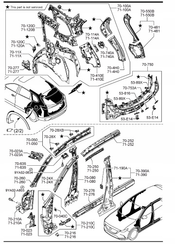PAS TYLNY BAGAZNIKA MAZDA CX-9 TC 2016r.- NEW OE Numer katalogowy części 70-75ZA