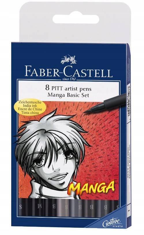 Zestaw Artystyczny Manga Pisaki 8 Sztuk Faber Castell Markery do Rysowania