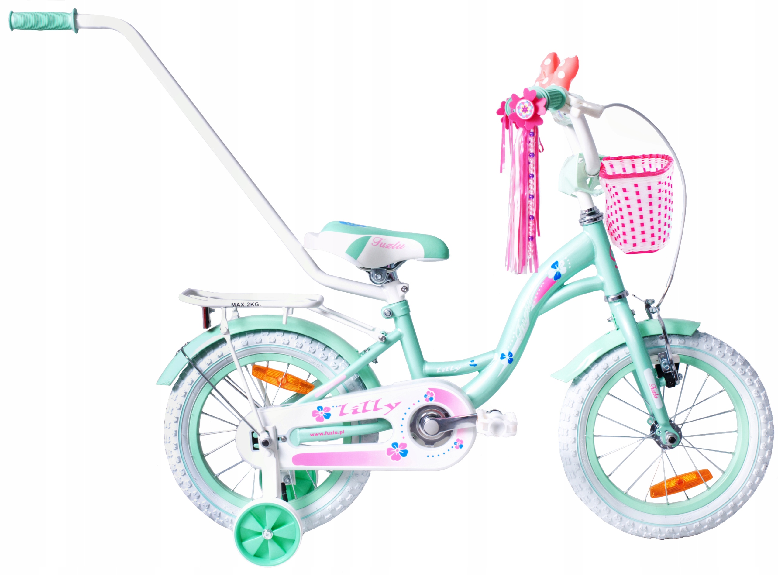 Rowerek Rower Fuzlu Lilly Bike 14 Dla Dziewczynki Prowadnik
