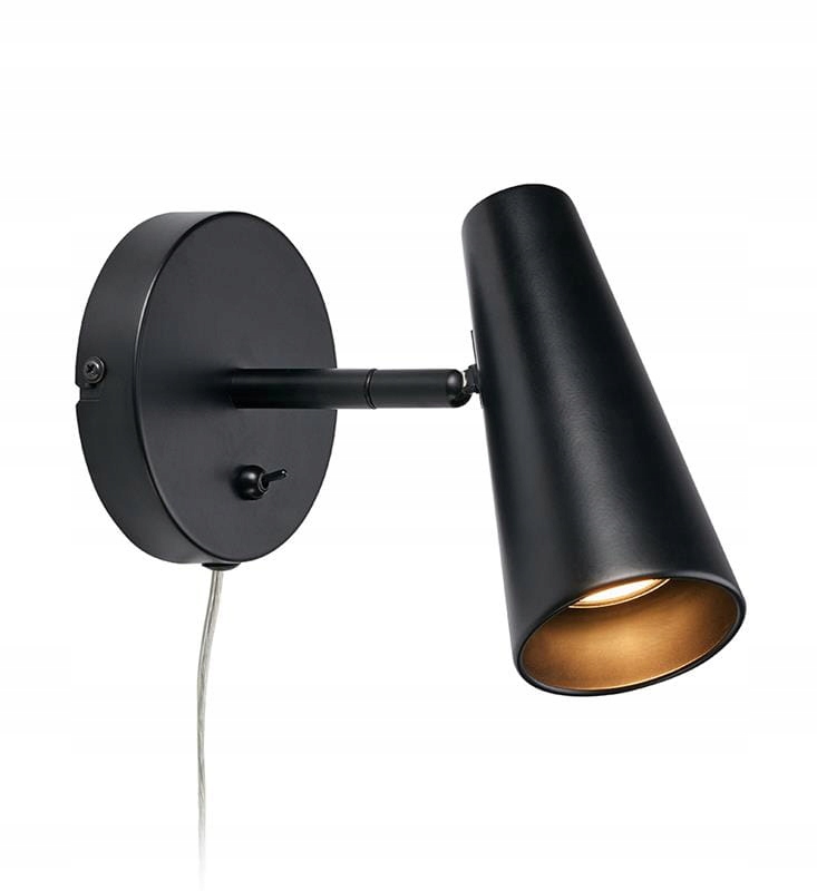 Nástěnná lampa s kabelem a nástěnnou zástrčkou Crest Black 108200 Markslojd