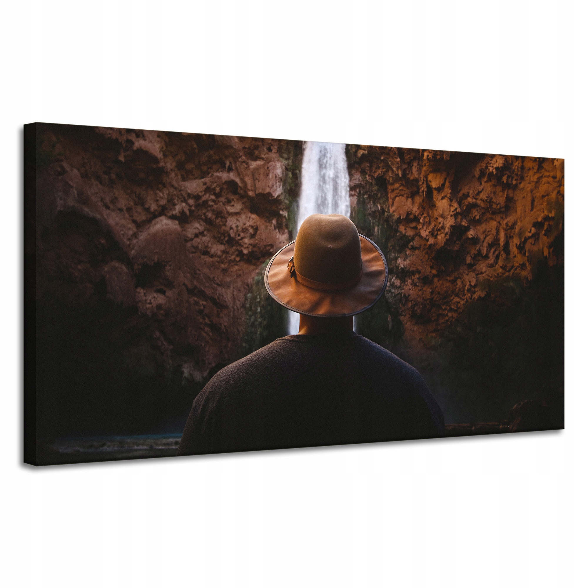 Obraz na plátně Lidé Vodopád Hory 120x60