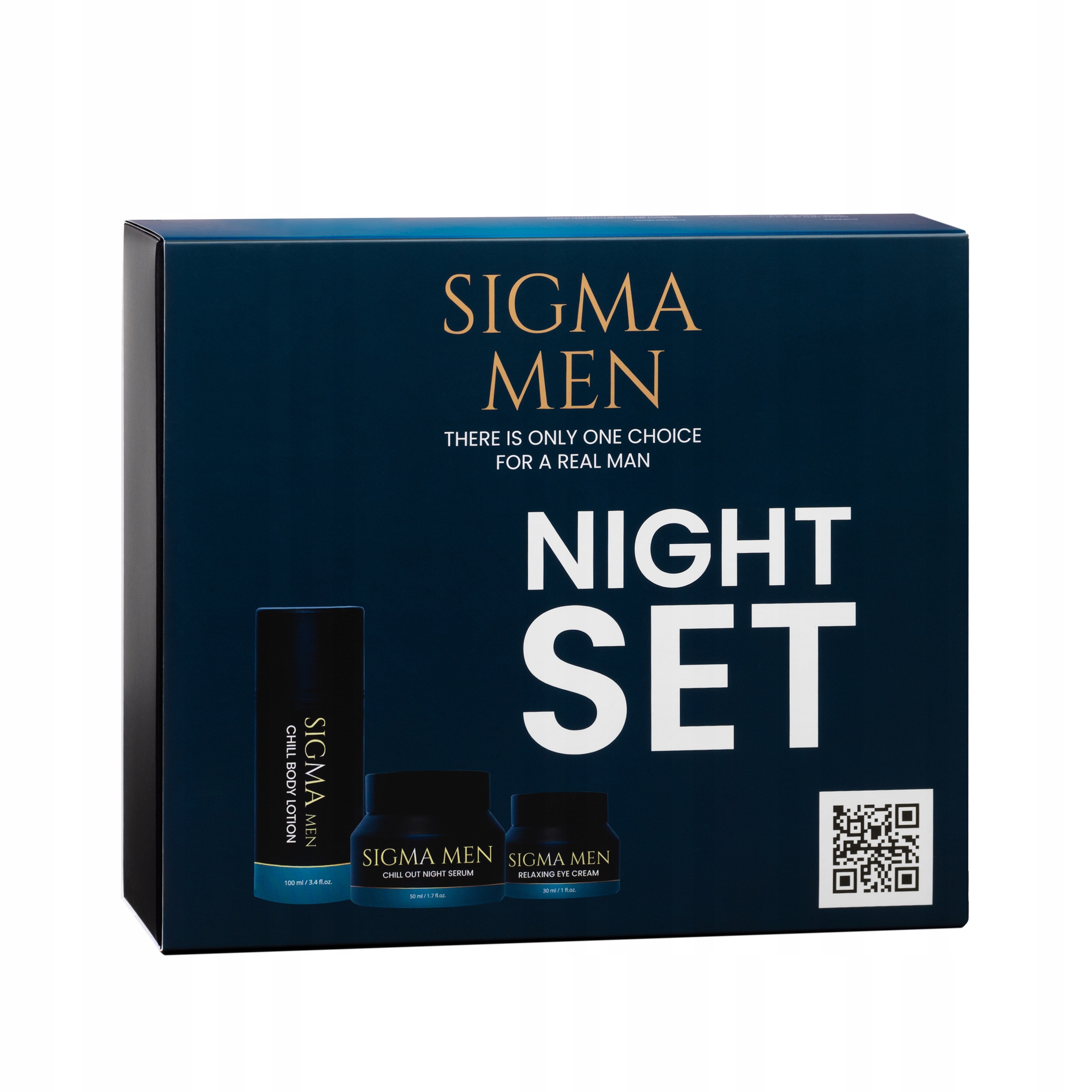 Sigma Men_set Night Set tělový balzám 100 ml noční sérum 50 ml krém po