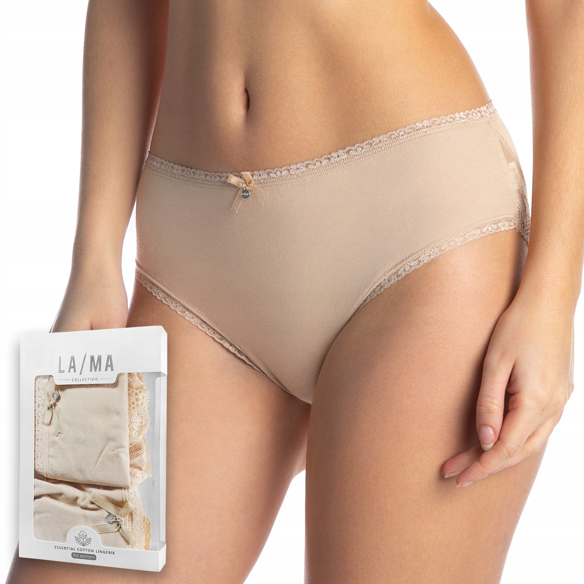 Lama kalhotky s krajkou 2-balení 4000BI06 L