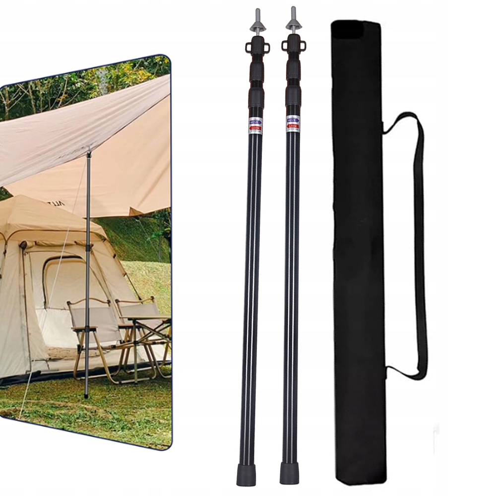 Regulovatelné sloupky Hliníkové teleskopické tyče pro kempingový stan
