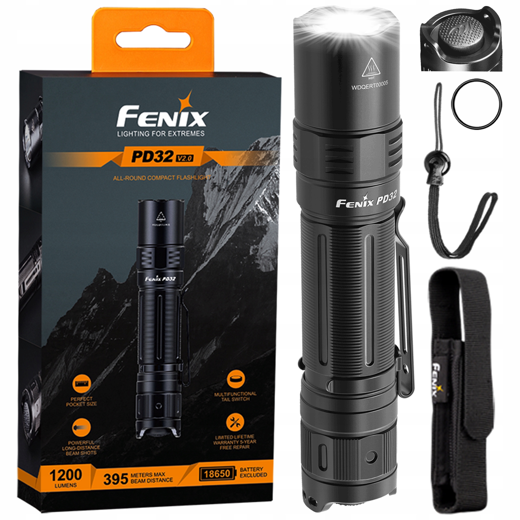 

Latarka diodowa Fenix PD32 V2.0 1200lm zasięg 395m