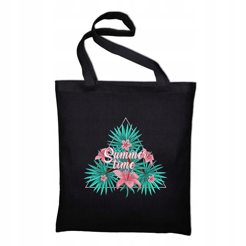 

Torba Eko Do Szkoły Czarna Nadruk Summer Time 01