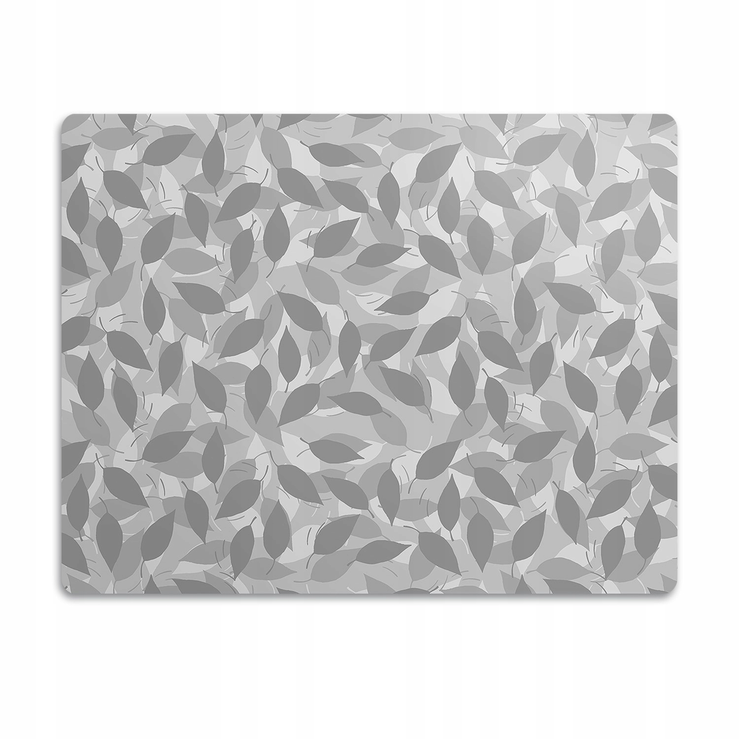 Levně Voděodolná podložka pod misku Šedé listy 90x60 cm