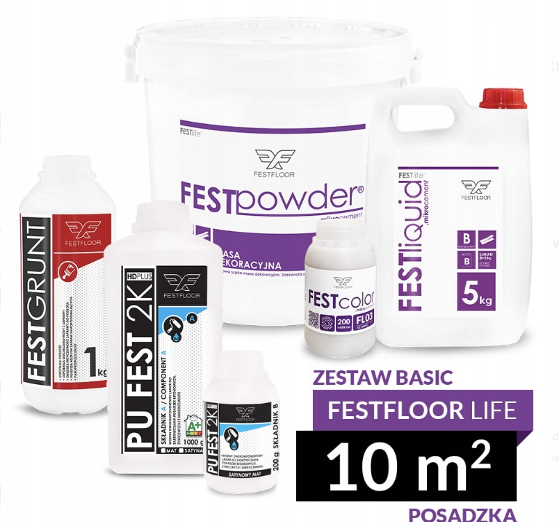 Festfloor Life Basic mikrocement 10 m² – originální sada