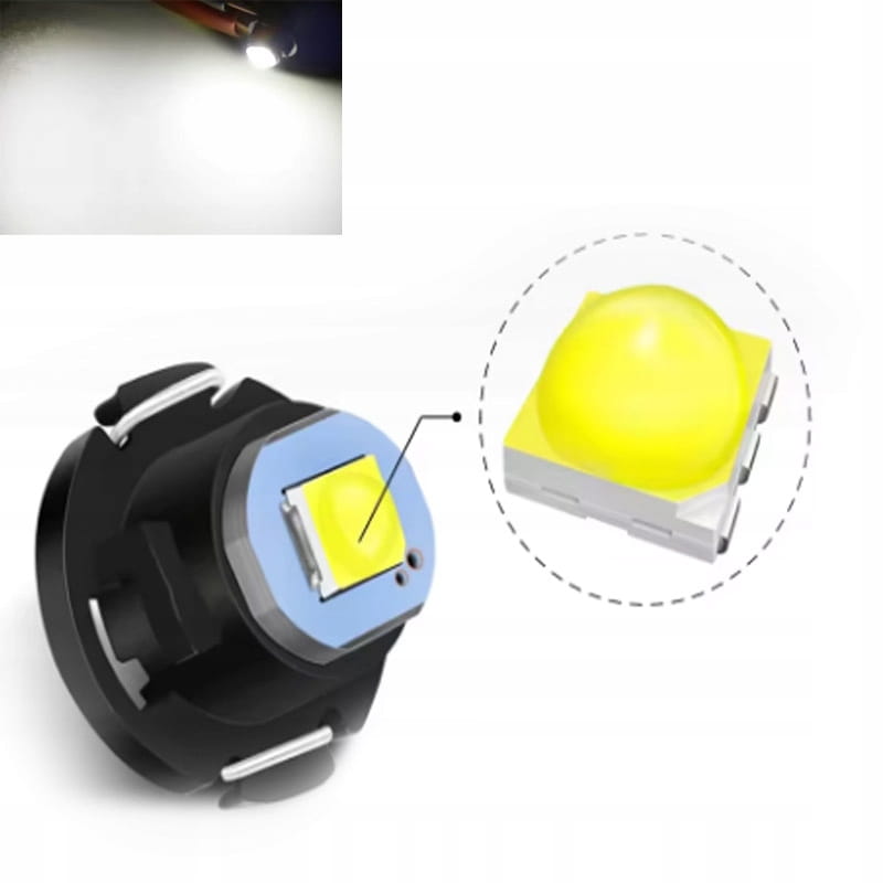 Led Licznika T4.7 12mm Led 3030 Smd kokpitu panelu podstawa Biała