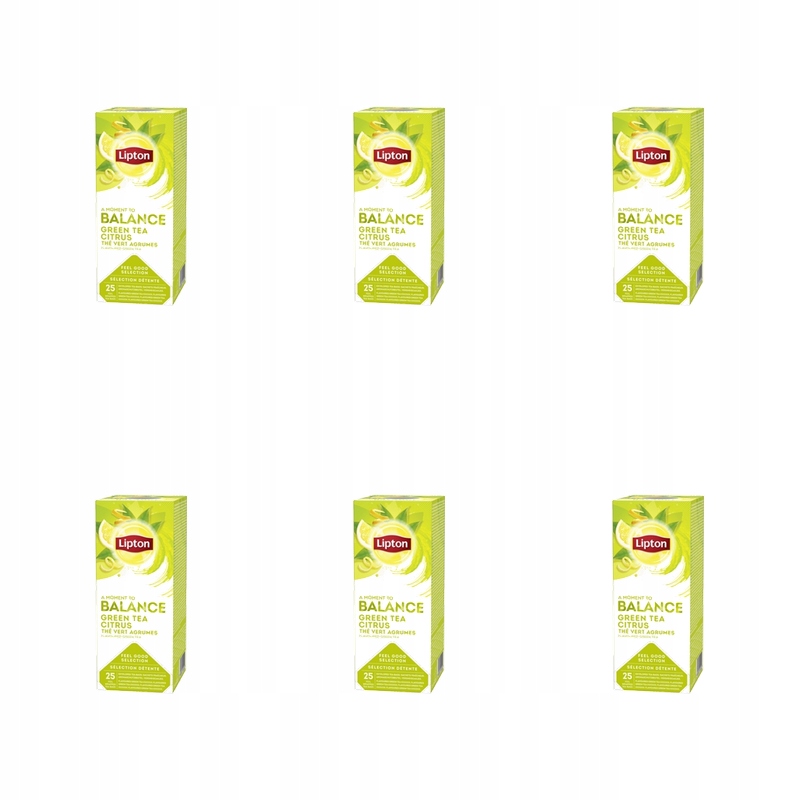 Lipton Classic Green Tea Citrus 25 obálek x 1.3 g X6