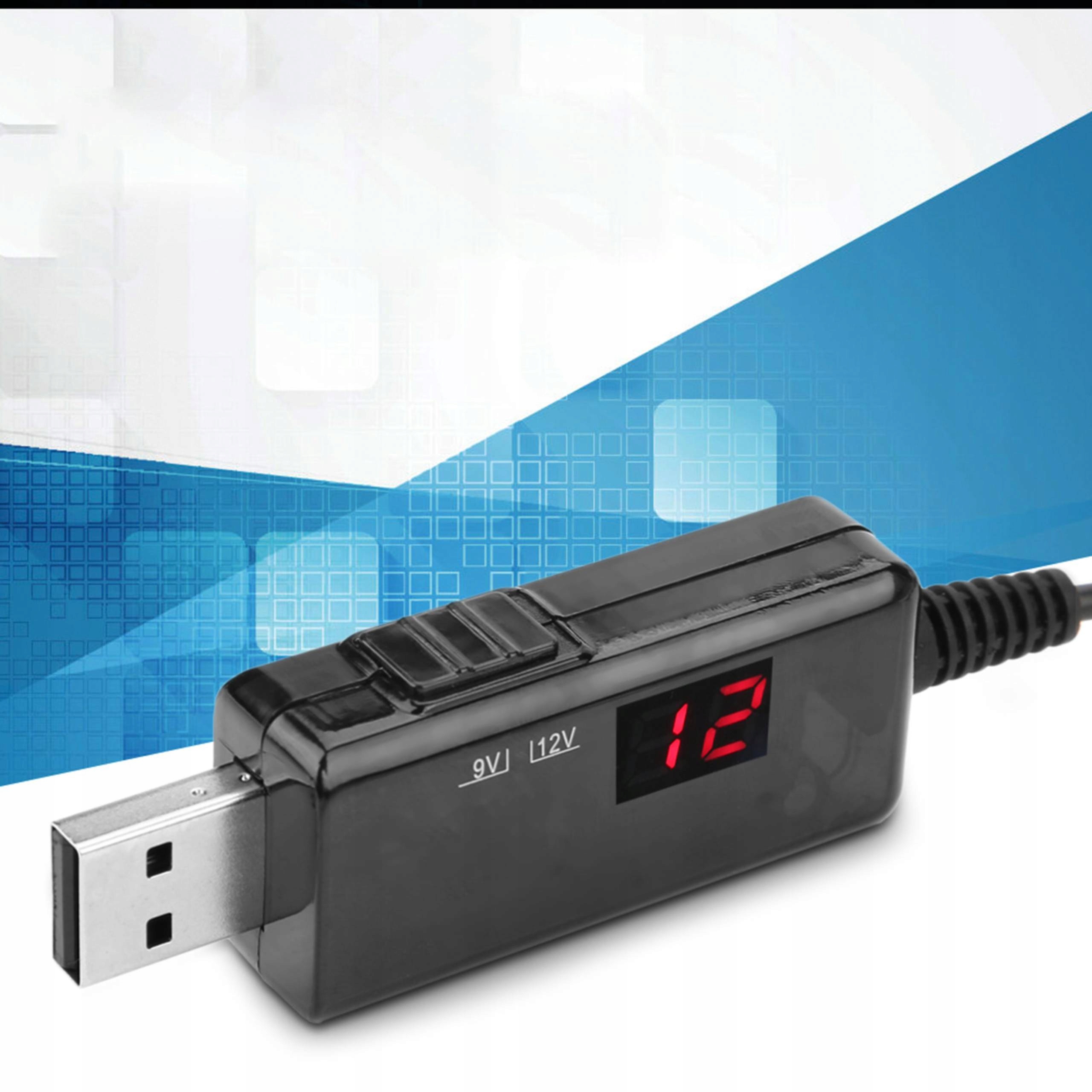 USB TO DC BOOST CONVERTER CABLE 5V TO 9V 12V GS08268 za 110,69 zł z xq