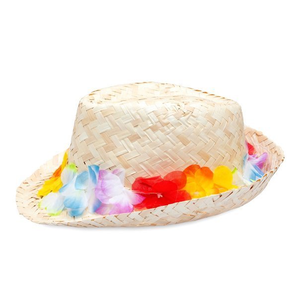 KAPELUSZ HAWAJSKI Z KWIATAMI SŁOMKOWY HAWAJE