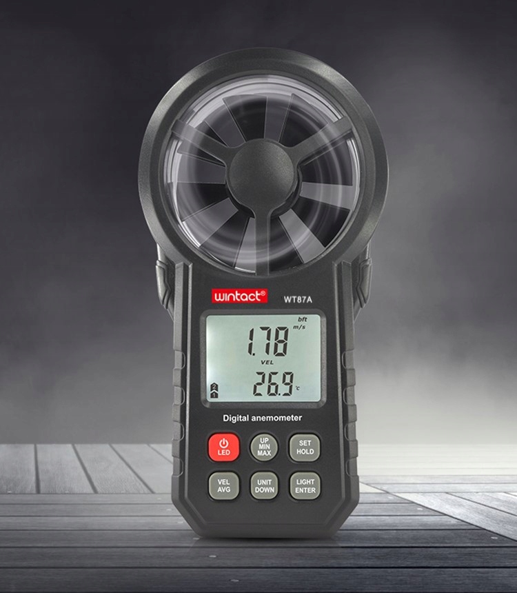 ANEMOMETR WIATROMIERZ POMIAR PRĘDKOŚCI POWIETRZA MIERNIK WIATRU TEMPERATURY Stan opakowania oryginalne