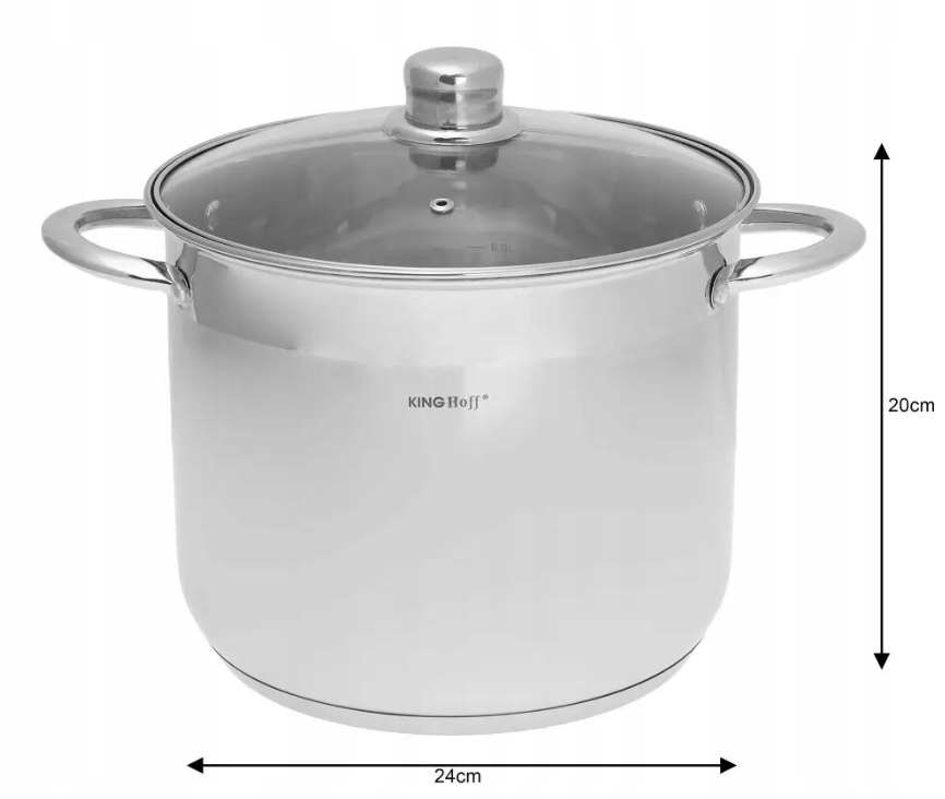 ZESTAW 3 DUŻYCH GARNKÓW STALOWE 22/24/26CM GASTRO Marka Kinghoff