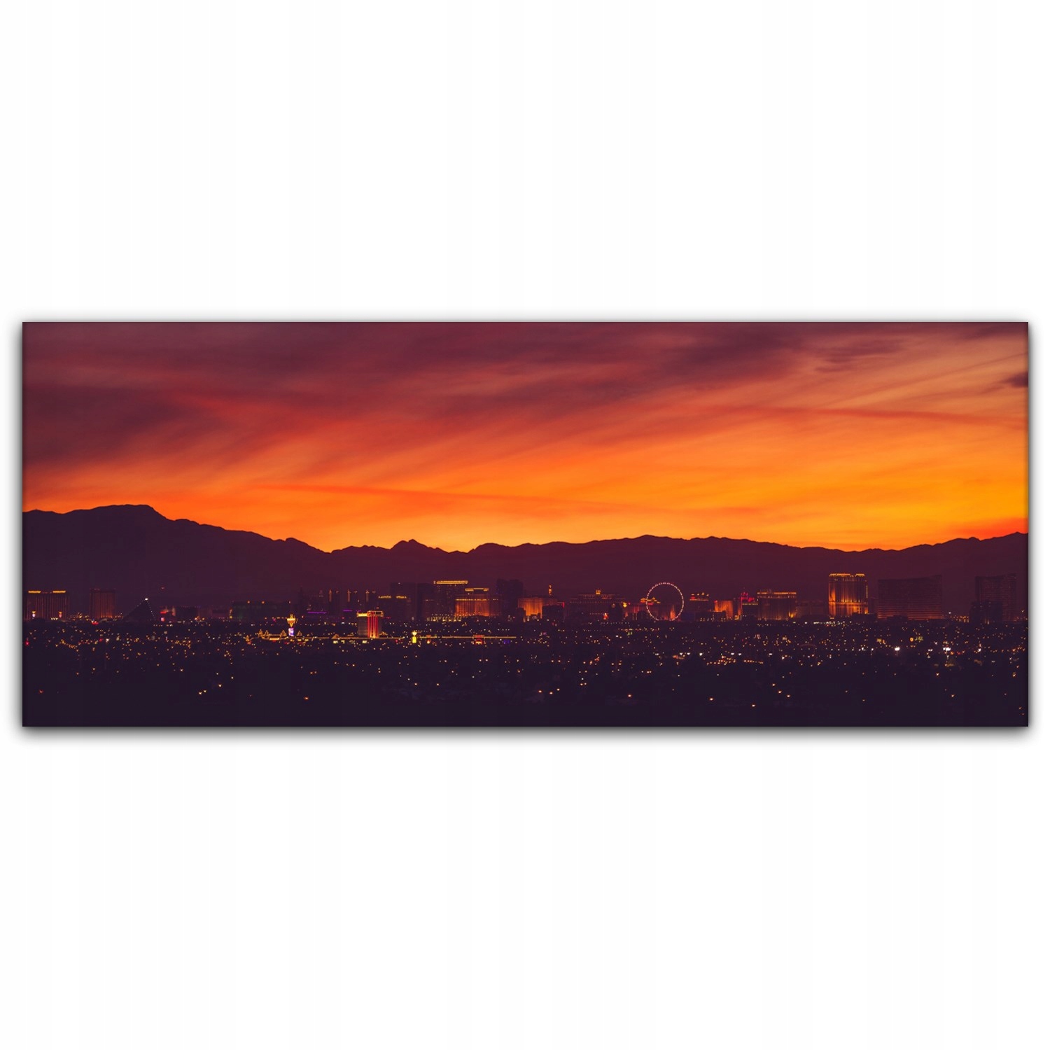 

Canvas na ramie na ścianę 125x50 Las Vegas Miasto